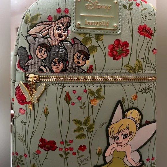 Disney Loungefly Tinker Bell Mini Backpack. - Picture 2 of 6